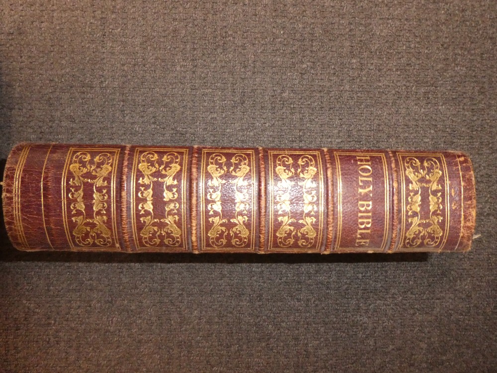 Victorian brown leather bible with gilt decoration - Image 4 of 4