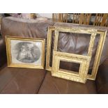 Three late 18th early 19th Century picture frames and a later Victorian frame, the larg 53x48.5cms