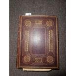 Victorian brown leather bible with gilt decoration