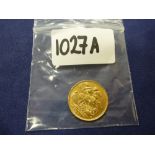 1895 Gold full Sovereign, old Victoria head with George & Dragon design 7.98g