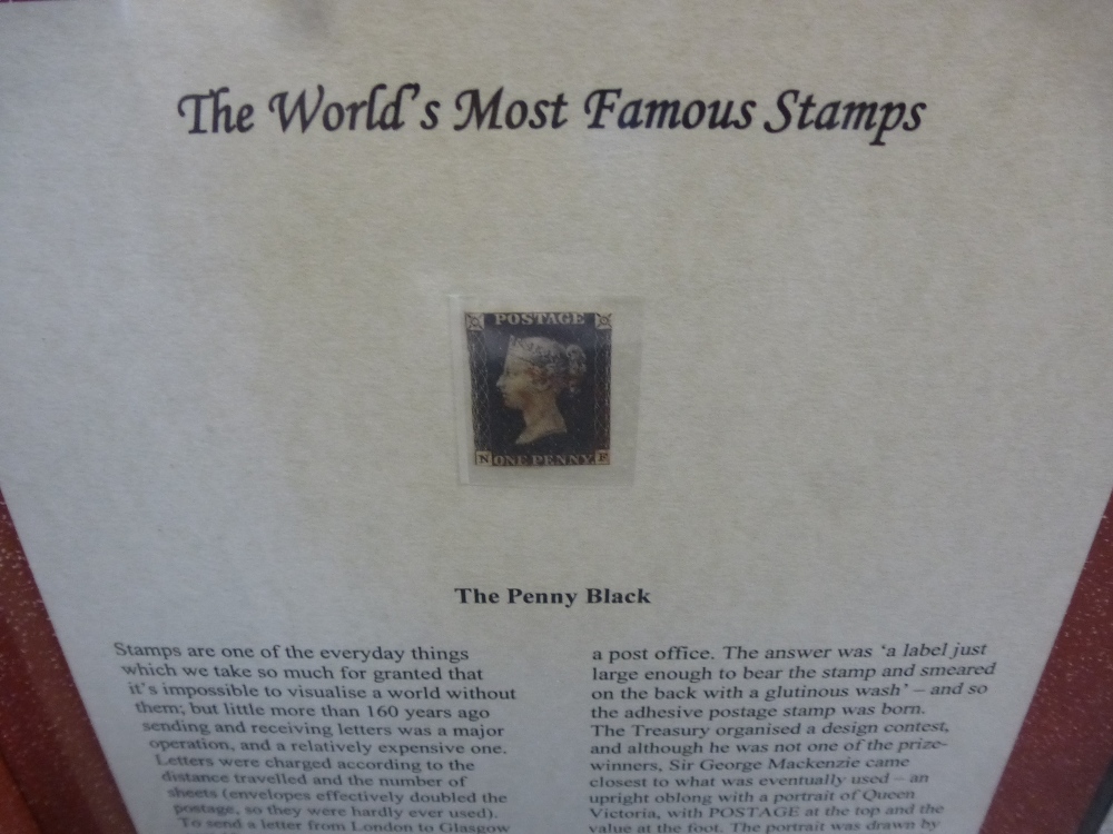 Wminster Collection Ltd; Penny Black stamp, in a black leatherette folder, with signed certificate - Image 4 of 4