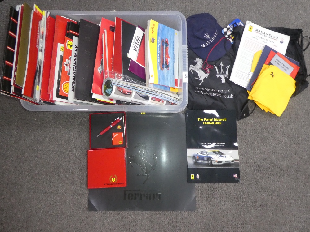 Ferrari; A tray of car brochures and similar to include Mondial, Tarossa 340, 512 and many othher - Image 2 of 2