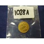 1893 Gold half Sovereign old Victoria Head with George & Dragon design 3.9g