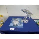 Boxed Swarovski crystal society; paikea whale