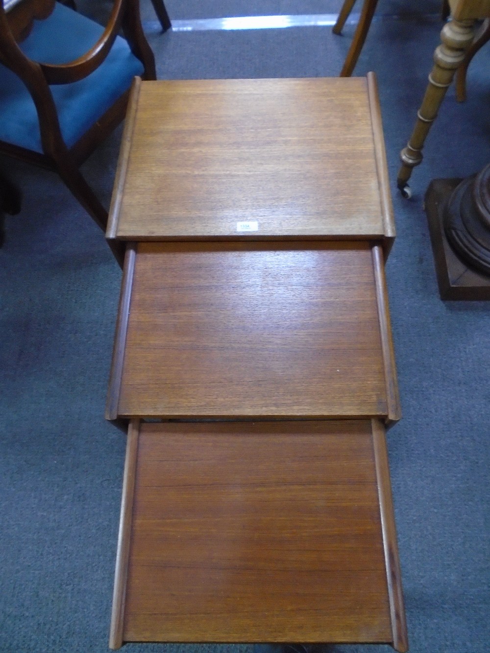 N of 3 1970s teak coffee tables, 53cm - Image 2 of 2