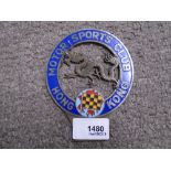 Hong Kong Motor Sports Club; enamelled car badge, with serpent logo