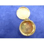 Ladys 19th Century yellow gold pocket watch case stamped 18K, AF . 12g