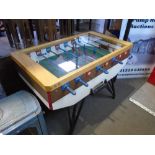 A vintage French football/soccer table on square splay legs, 130cm