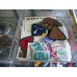 Quantity of collectable stamps and badges, mainly Boy Scouts
