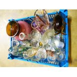 A crate of glassware and other ceramics