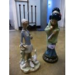 Two Lladro figures, one A/F