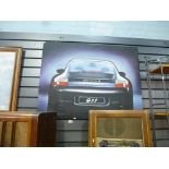 Modern wall canvas of rear view of Porsche 911 Carrara 4