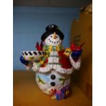 Large ceramic snowman figure