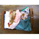 Box of vintage fabrics