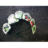 6 cast iron vegetable signs