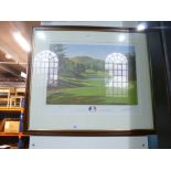 Framed & glazed depicting Broadmoor Golf Club by Graeme W Baxter entitled 'The Ninth Hole'