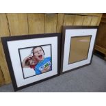 Two modern square photo frames, the larg aperture, 39 x 39 cms