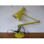 A Herbert Terry yellow angle poise lamp