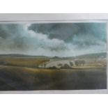 Framed and glazed colour print, titled Beamsley- Yorkshire, signed indistinctly 44x27cm