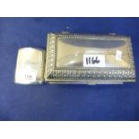 Edwardian silver cigarette case, engraved with initials 'H.W' from H.H.V to front 'Richmond and