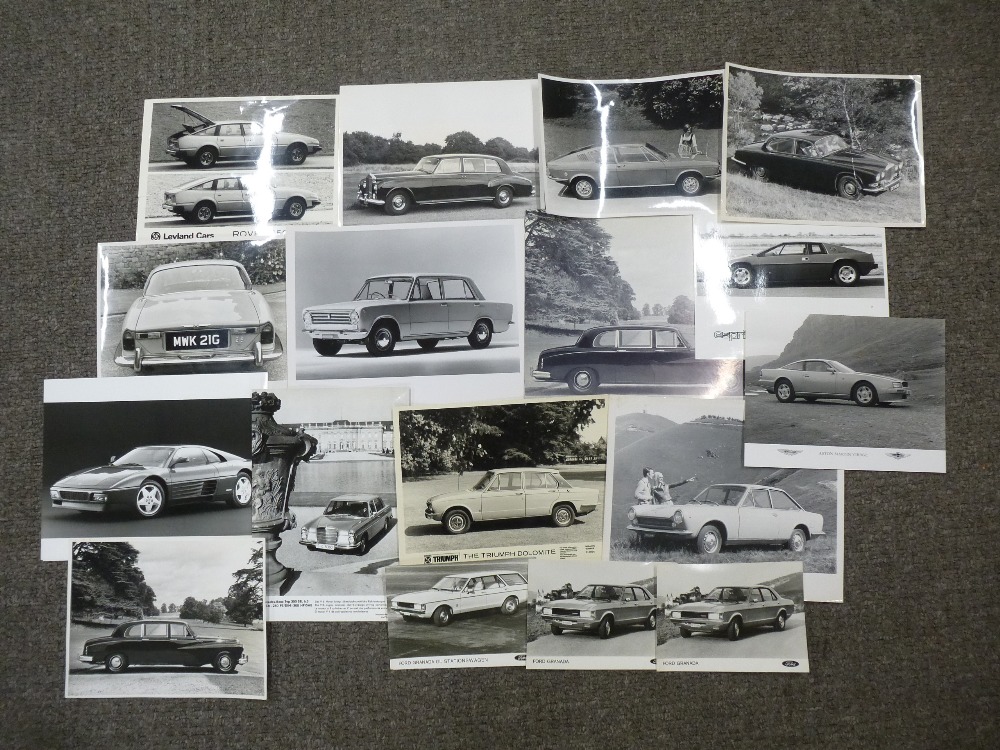 A small quantity of car press photograph from 1960's onwards