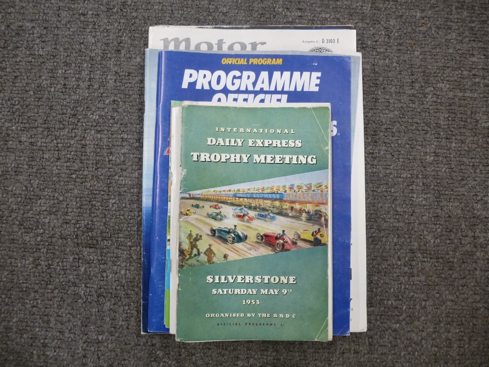 A small quantity of motor racing programmes from the 1960's onwards