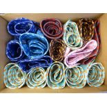 A quantity of silk ties bearing Hermes labels. -15-