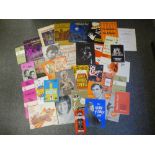 A folder of theatre programmes and similar from 1960's onwards.