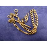 9ct rose gold watch chain 22.5g, links stamped 9ct