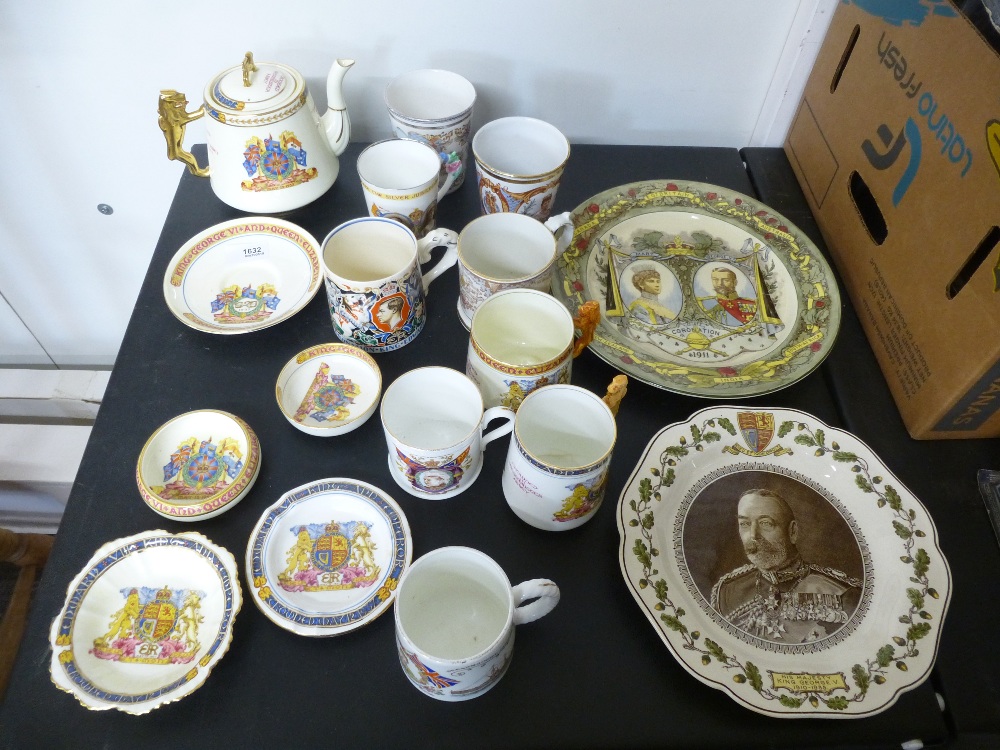 A quantity of paragon Coronation china, other coronation mugs and two plates