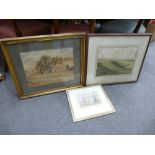 Four 19th century oil landscapes some signed W. Duncan 1900 and two other watercolours -3-