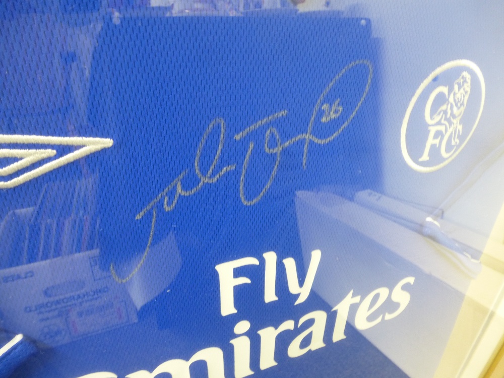 A Chelsea football home shirt hand signed by John Terry, framed and glazed with certificate. - Image 2 of 3