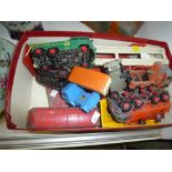 Box of vintage die cast vehicles