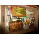 Box vintage games incl. Dominos, playing cards etc.