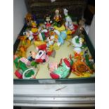 Collection of approx. 20 Disney Xmas decorations - most with boxes