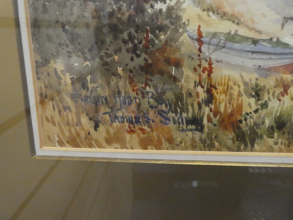 Thomas Sidney; A watercolour of Robin Hood Bay with gilt mount, 68 X 23cms. - Image 2 of 2