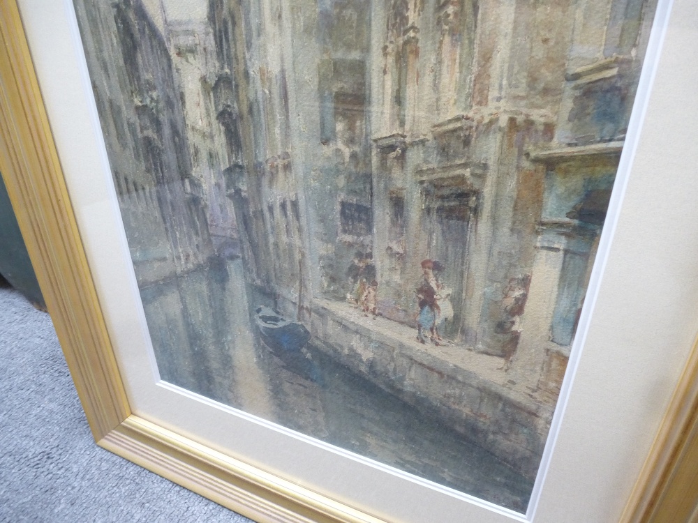 An early 20th century watercolour of Venice Canal, indistinctly signed G.R. Collis 35 x 64 cms - Image 2 of 4