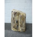 A petrified wood tree stump, 30cms.