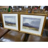 Charles Edward Brittan; a pair of watercolours of Dartmoor landscapes, signed 35.5 cms x 26 cms