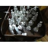 Collection of English pewter models of Military personel