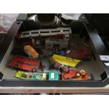 Crate of die cast model vehicles - all playworn