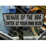 Large dog sign