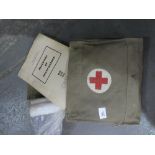 Vintage military First Aid satchel and contents