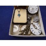 19th Century silver cased pocket watch with white enamel face, by Birch & Gaydon, Fenchurch