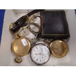 19th Century silver cased pocket watch by T.Lovejoy of Wimbledon, a Lady's pocket watch in a white