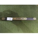 Vintage brass oak spirit level