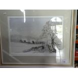 Two watercolours dated 1989 winter scenes.