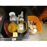 4 boxes of mixed china and glass including Scandinavian glass.