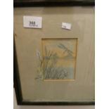 Stella Parslow signed two framed water colour minitures signed