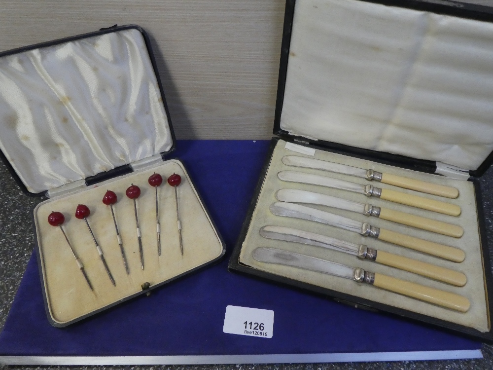 Five boxed cases of silver and plated items including silver coffee spoons Birmingham 1926 and - Image 3 of 3